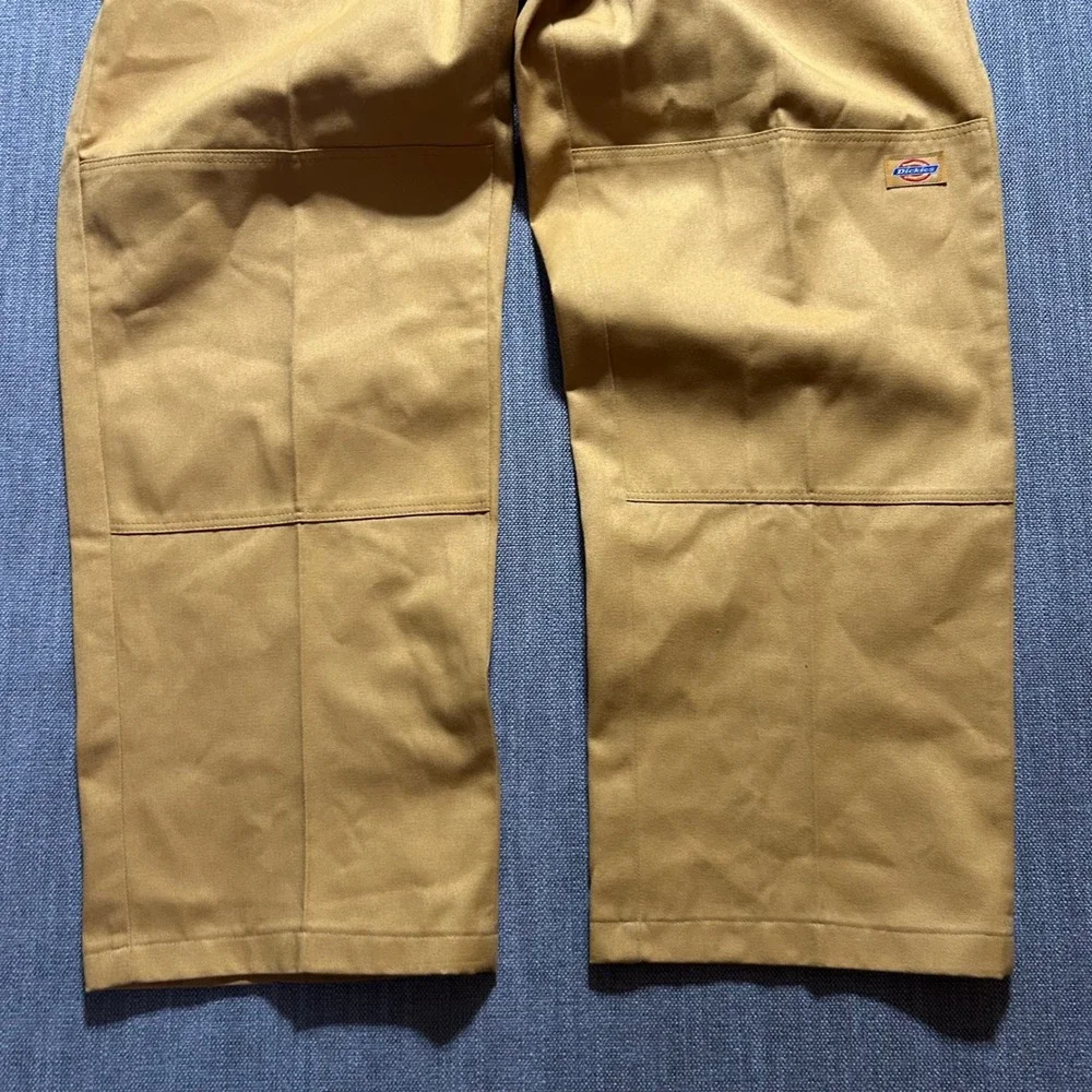 Dickies Double Knee Work Pants Mens 34x32 (Fits 34x30) Mustard Yellow Loose Fit